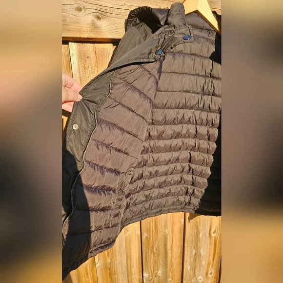 Womens Reversible Black  Jacket size M Hood - Picture 9 of 11